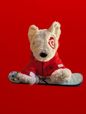 Target Bullseye Plush Dog On Skateboard